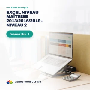 Excel niveau maîtrise 2013/2016/2019 - niveau 2
