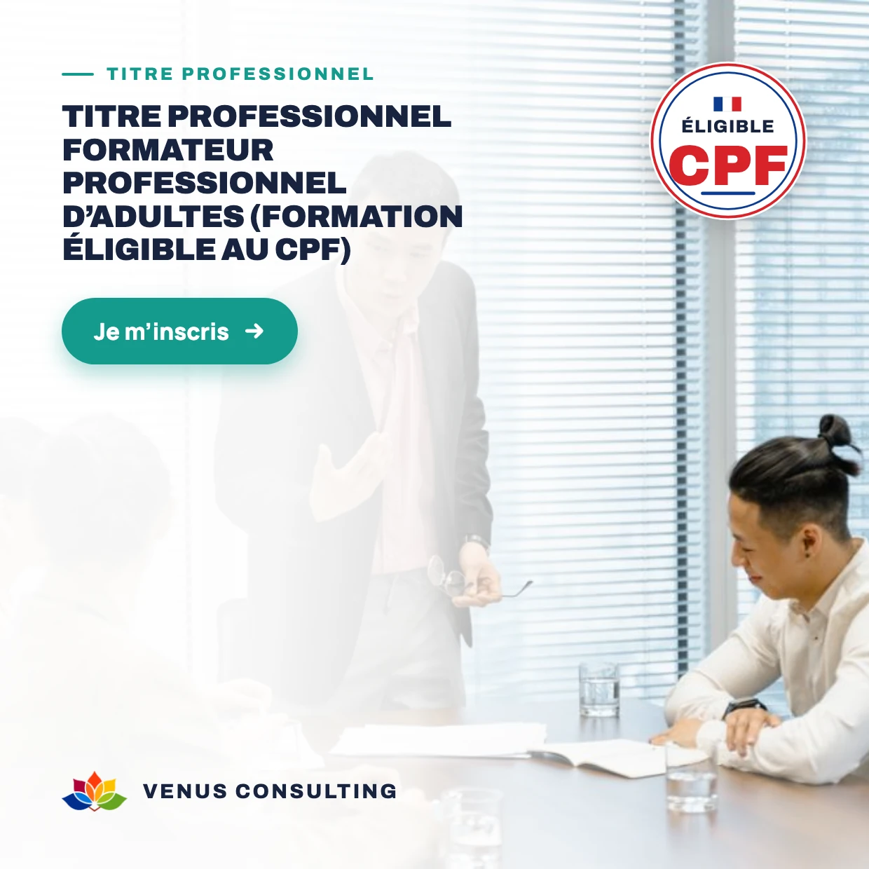 Titre professionnel Formateur Professionnel d'Adultes (Formation éligible au CPF)
