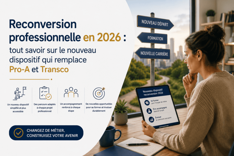 Reconversion professionnelle en 2026 : tout savoir sur le nouveau dispositif qui remplace Pro-A et Transco